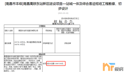 南昌東站啟動招標，總投資32.57億元，預計2024年12月完工